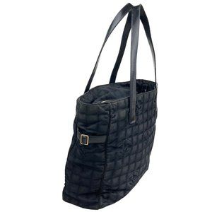 Chanel Tote Travel Line.   Black Nylon, handle replaced